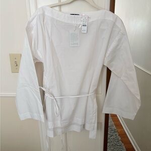 J. Crew White Women's Blouse with Belt